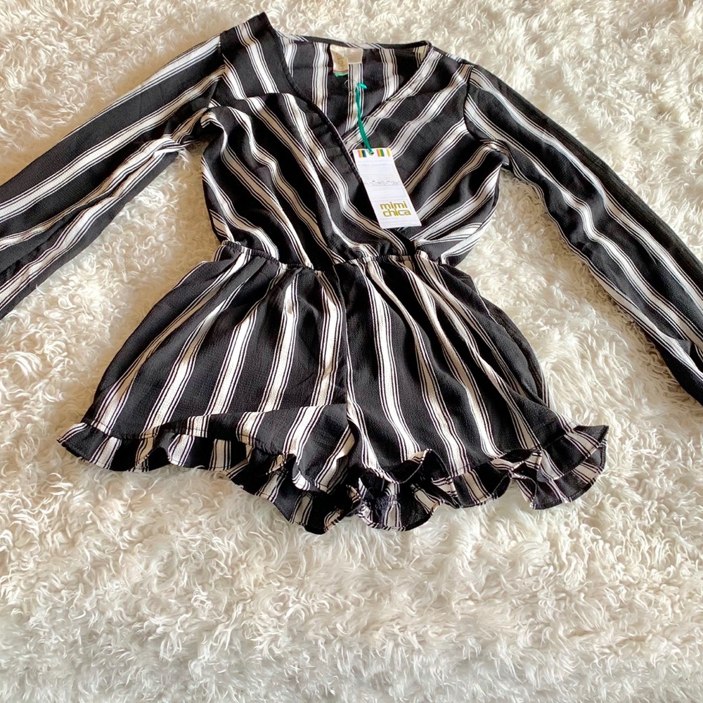 NWT Stripe Long Sleeve Romper XS from MIMI CHICA